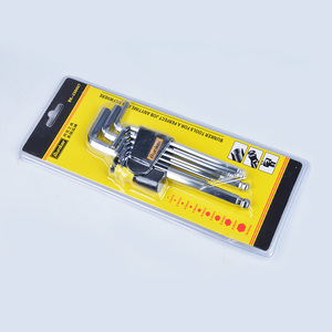 Clássico CR-V 9pcs <span class=keywords><strong>Trox</strong></span> <span class=keywords><strong>Wrench</strong></span> Set Padrão L Alongamento L Allen <span class=keywords><strong>Wrench</strong></span> Aço Mecânico Ferramentas Hex Head Metric Measurement System - Product Image 1