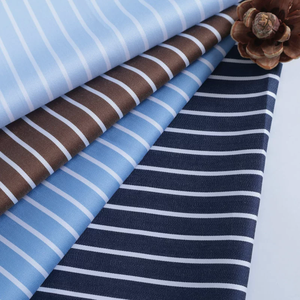 도매용 재고 있음: 100% 면 70수 원사염색 스트라이프 새틴 셔츠 원단, 액체 암모니아 마감, 고급 소재. - Product Image 3