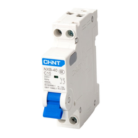 Disjoncteur miniature Chint NXB-40 6A 10A 16A 20A 25A 32A 40A DPN 1P+N 50HZ Courbe C D 4500A 4.5KA 4kV