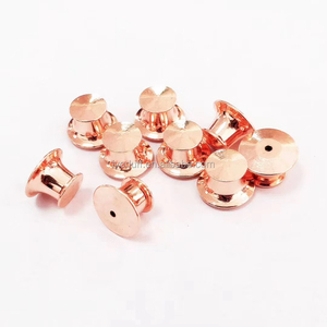 New Cầu Vồng Màu Khóa Lại Kim Loại Ly Hợp Clasp Fastener Pin Trở Lại Brass Tie Tac Khóa Đầu Phẳng Nhãn Pin Trở Lại - Product Image 6