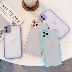 Pour <span class=keywords><strong>iPhone</strong></span> <span class=keywords><strong>11</strong></span> Étui <span class=keywords><strong>Hybride</strong></span>, bébé Doux Sentiment Mat Givré Translucide Dur <span class=keywords><strong>Coque</strong></span> De Téléphone Portable pour Apple <span class=keywords><strong>iPhone</strong></span> <span class=keywords><strong>11</strong></span> - Product Image 1