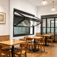 Ventana Abatible Vertical de Aleación de Aluminio para Comercios, Venta al Por Mayor de Fábrica