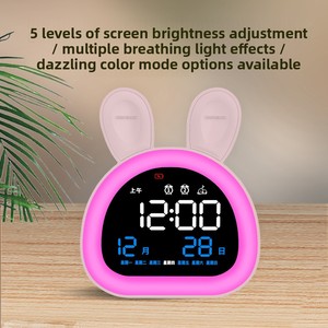 Xuất hiện thiết kế trẻ em trẻ em trẻ em bàn bàn đồng hồ báo thức phòng ngủ cạnh giường ngủ hiện đại dẫn thông minh thức dậy ánh sáng mặt trời mọc Đồng hồ báo thức - Product Image 3
