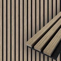 Panneaux acoustiques décoratifs en bois Akupanel, lambris en MDF recouverts de placage de bois, panneaux rainurés en bois, support en feutre PET, absorption acoustique 0,9 NRC pour mur