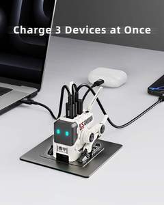 Chargeur de téléphone compact pliable GravaStar 65W PD 3.0 à charge rapide USB-C 3 ports - Product Image 3