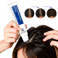 Serum Penumbuh Rambut Deoxyribose Label Pribadi Triple Roller Biotin Kafein Perawatan Akar Rambut Penebal Rambut OEM ODM Produsen 20ml