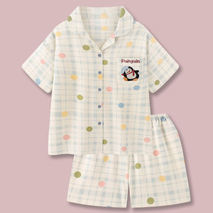 Venta Directa de Fábrica: <span class=keywords><strong>Pijama</strong></span> Casual de Manga Corta para Mujer, Estampado Completo, Suave, para Verano, Otoño y Primavera - Product Image 5