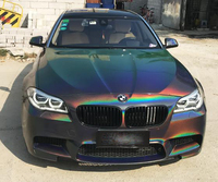 Film PPF noir laser arc-en-ciel, TPU auto-réparant, protection de peinture métallique pour voiture