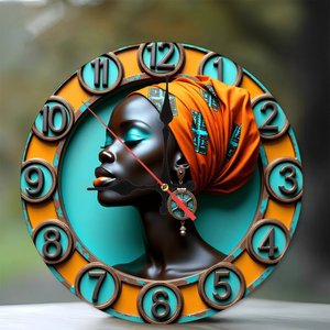 Round Wooden Wall <b>Clock</b> 25cm <b>Art</b> Deco Silent Home Living Room Decorative Wall <b>Art</b> <b>Clock</b> - Product Image 2