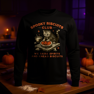 Camiseta de manga larga Spooky Biscuits Club Cat Halloween Baking - Product Image 3