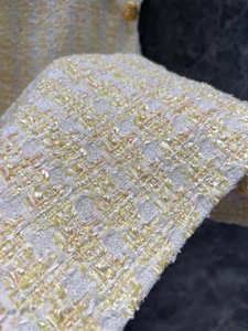 <span class=keywords><strong>Abito</strong></span> color <span class=keywords><strong>oro</strong></span> di lusso di alta qualità con tag ragazze con paillettes scintillante passerella in Tweed <span class=keywords><strong>Mini</strong></span> <span class=keywords><strong>abito</strong></span> con bottone in Tweed decorato con bottone in Tweed - Product Image 4