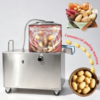 Machine à éplucher les fruits et légumes automatique en acier inoxydable pour manioc, gingembre, carotte, pomme de terre, oignon rouge, haute capacité de lavage