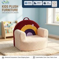 Canapé-lit enfant personnalisable, amovible, lavable, pliable, rose arc-en-ciel, compressé, mignon, doux, en peluche, fauteuil pour tout-petit, canapé de jeu pour enfants