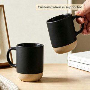 Taza de Café de Cerámica Minimalista, Taza de Porcelana de Gran Capacidad con Base de Corcho, Vajilla Glaseada para el Hogar, la Oficina y Viajes - Product Image 4