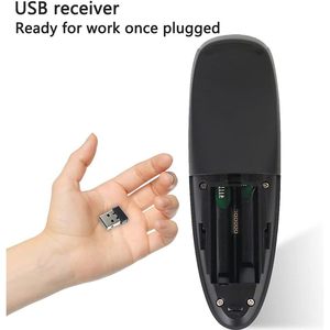 Easytone thông minh không khí chuột 2.4 GHz không dây USB <span class=keywords><strong>receiver</strong></span> kết nối IPS hiển thị điều khiển từ xa bằng giọng nói <span class=keywords><strong>IR</strong></span> học tập màn hình cảm ứng - Product Image 3