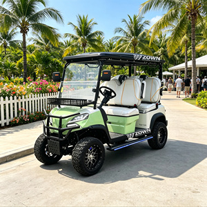 Voiturette de golf électrique 4 places tout-terrain, homologuée CE, pour le transport touristique dans les villas et parcs - Product Image 1