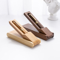 Boîte à stylos rectangulaire en bois/MDF écologique faite à la main pour stylos à bille, couleurs personnalisables, impression sérigraphique, gravure laser