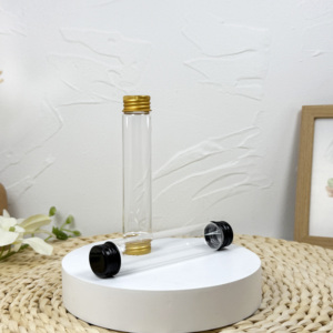 หลอดทดลองแก้วบอโรซิลิเกตทรงสูงสำหรับชาลูกกวาดพร้อมฝาเกลียวไม้ไผ่ - Product Image 4