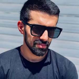 Gafas de Sol Cuadradas Negras con Logotipo Personalizado, Estilo Vintage 2025, Montura Grande, Anti Luz Azul, UV400, Lentes Degradadas, para Hombre, para Conducir - Product Image 3