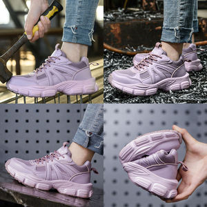 <span class=keywords><strong>Scarpe</strong></span> <span class=keywords><strong>antinfortunistiche</strong></span> da <span class=keywords><strong>donna</strong></span> in maglia da lavoro da <span class=keywords><strong>donna</strong></span> con punta larga in acciaio leggera antiscivolo per cantiere - Product Image 4