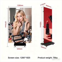 Écran LED pliable pour affichage publicitaire, intérieur, HD, P1.25, P1.86, P2, P2.5, GOB, pour centre commercial