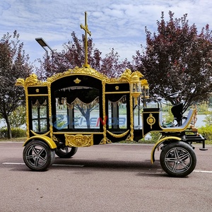 Latest Design Horse Drawn Funeral Hearse Coffin Buggy Motorcycle Funeral Cart Funeral Service Wagon - Product Image 4