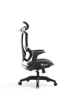 Chaise de jeu ergonomique Deepblack pivotante avec accoudoirs réglables en hauteur et support lombaire pour la maison/le bureau