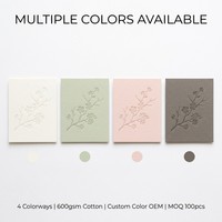 Carte postale personnalisée haut de gamme, luxe, impression typographique Sakura, gaufrage à sec, papier coton 600 g/m², OEM