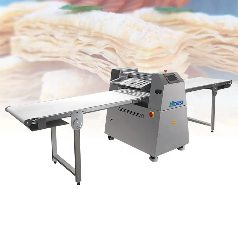 Kommerzielle elektrische Desktop Roll matic Gebäck Pita Brotteig Fondant Roller Maschine Teig platte für dänische Malaysia Bäckerei