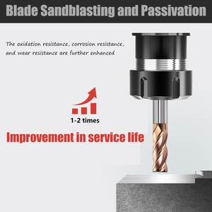 Fresa a 4 taglienti in metallo duro YMD con rivestimento TiAlN HRC60 per acciaio per stampi e acciaio inossidabile - Product Image 4