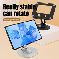 Support de tablette rotatif à 360 degrés pour ipad 7/8/9 support en métal pour tablette support pliable avec support de tablette à effet sonore mécanique
