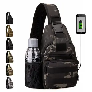 X223 Quick Step USB Water Bottle Cycling Sports Chest Bag Shoulder Bag Charging Leisure Backpack