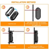Chargeur de voiture double port 18W QC3.0 et 30W PD3.0 avec lumières colorées et port AUX pour camping-car/camion/golf/bateau