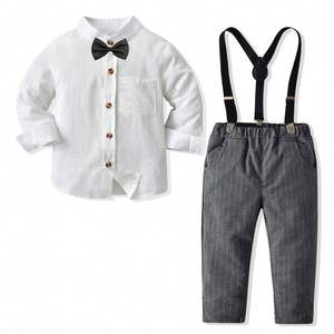 BSL89 Conjunto de 3 Piezas para Bebé Niño, Ropa Nueva para Bautizo, Traje Formal para Fiesta, Regalo, Manga Larga, Otoño - Product Image 5