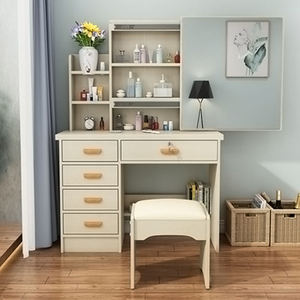 Table à langer multifonctionnelle moderne avec bandes lumineuses LED, organisateur de rangement, panneau de coiffeuse pour la maison et le studio - Product Image 4