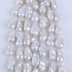 Perles d'eau douce baroques naturelles de 18 cm 14-18 mm, perles en vrac pour la fabrication de bijoux, bracelet DIY - Product Image 2