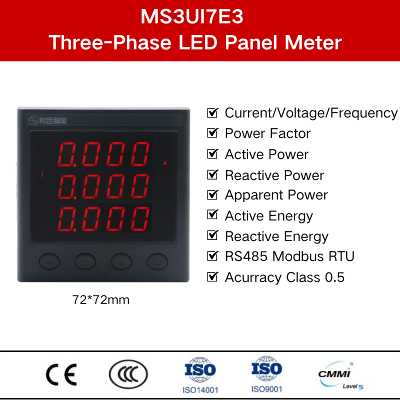 LED RS485 0DI0DO 72*72mm