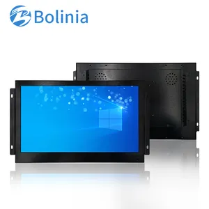 15.6 אינץ IPS 1366*768/1920*1080 2K HD-MI VGA Resistive מגע מסך מתכת מקרה TFT פתוח מסגרת embedded תעשייתי LCD צג