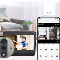 Sonnette vidéo WiFi 1080P avec détection de mouvement, écran LCD 4,3 pouces, visiophone numérique