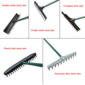 Râteau à sable de golf double face en alliage d'aluminium avec manche en fibre de verre, râteau de bunker pour accessoires de terrain de golf et de driving <span class=keywords><strong>range</strong></span>, fabriqué en plastique - Product Image 4