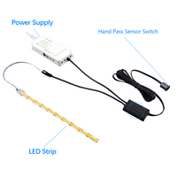 Interrupteur à détection de mouvement manuel 1216, 5A 12V/24V, pour éclairage LED de placard et armoire, garantie 5 ans