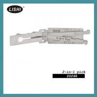 Alat Pembuka dan Dekoder Kunci Otomatis 2-in-1 LISHI ZD24R dari Baja Anti Karat untuk Penggunaan Ahli Kunci Profesional, Duplikasi Kunci & Masuk Darurat