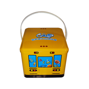 High Quality Yellow Cartoon <strong>Car</strong> Painting Version Tin <strong>Box</strong> Metal Cans for Food Packaging - Product Image 2