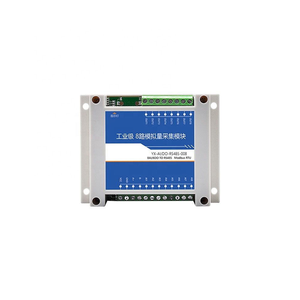 Taidacent 8-Channel Analog Input Data Acquisition Module 4-20mA to RS485 Modbus Converter 8 Output RS485 Data Acquisition Module