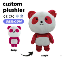Peluche Panda Personnalisée Mignonne et Amusante Super Douce Remplissage en Coton PP Écologique Accessoires Créez Votre Propre Design Usine Professionnelle