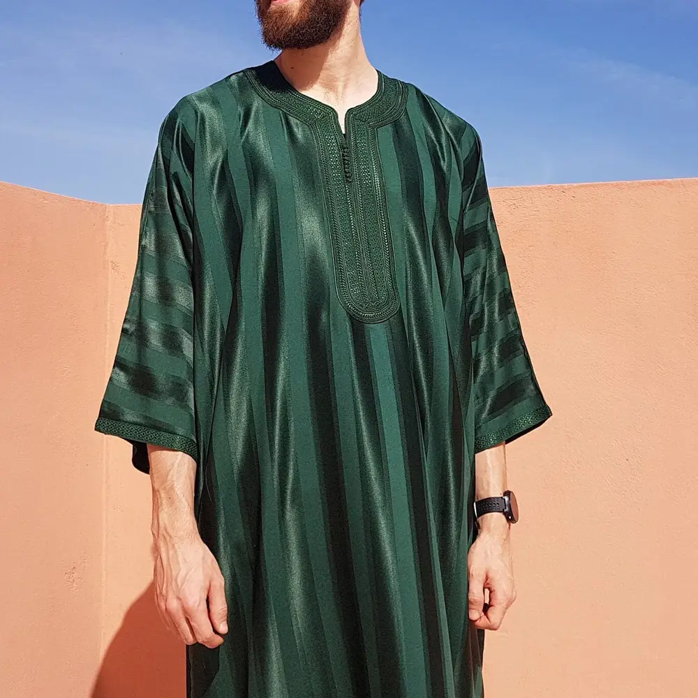 عباية تقليدية ذات جودة إسلامية من دبي ردية رجل إسلامي فساتين عربية قفطان مغربي سعودي للرجال