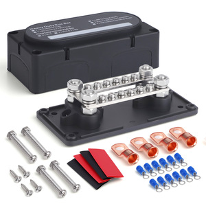 Heavy Duty Bus Bar 12 Position M8 <b>Terminal</b> Studs Red Nylon Copper Screw <b>Terminals</b> for Electrical Wiring - Product Image 2