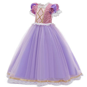 Vestido de fiesta de cumpleaños para niñas, cosplay de película de TV, disfraz de <span class=keywords><strong>princesa</strong></span> Rapunzel <span class=keywords><strong>enredados</strong></span> para Halloween y Navidad, venta al por mayor - Product Image 3