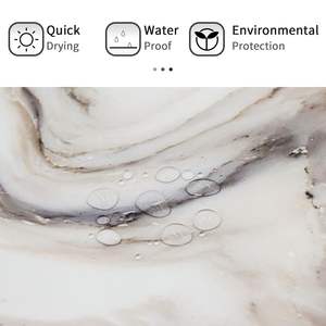 Rideau de douche imperméable en marbre de granit abstrait pour salle de bain - Product Image 5