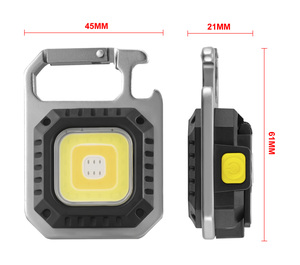 Parlak kuş şarj edilebilir taşınabilir Cob LED Torch anahtarlık USB şarj manyetik ışıklı anahtarlık ile su geçirmez el feneri - Product Image 6